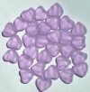30 12mm Matte Alexandrite Two Hole Glass Heart Beads